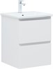 AQUANET Тумба с раковиной Эмбер 50 2 ящ. цв.белый матовый (раковина Luxury) AQUANET-332496