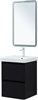 AQUANET Тумба с раковиной Эмбер 60 2 ящ. цв.черный матовый (раковина Luxury) AQUANET-332495