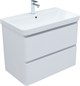 AQUANET Тумба с раковиной Эмбер 80 2 ящ. цв.белый матовый (раковина Luxury) AQUANET-332492
