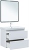AQUANET Тумба с раковиной Эмбер 80 2 ящ. цв.белый матовый (раковина Luxury) AQUANET-332492
