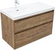 AQUANET Тумба под раковину Nova Lite 2.0 100 дуб рустикальный, левая AQUANET-346320