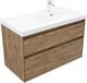 AQUANET Тумба под раковину Nova Lite 2.0 100 дуб рустикальный, правая AQUANET-346319