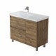 AQUANET Тумба под раковину Nova Lite 2.0 100 напольная, дуб рустикальный, левая AQUANET-346348