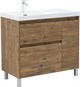 AQUANET Тумба под раковину Nova Lite 2.0 90 напольная, дуб рустикальный, левая AQUANET-346346