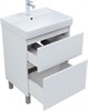 AQUANET Тумба под раковину Вега 60 напольная белый глянец AQUANET-362551