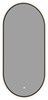 AQUANET Зеркало Контур 500х1000 LED TX овал,черный AQUANET-367644