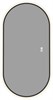 AQUANET Зеркало Контур 600х1200 LED TX овал, антипар, черный AQUANET-367657