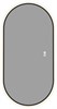 AQUANET Зеркало Контур 600х1200 LED TX овал, антипар, черный AQUANET-367657