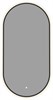 AQUANET Зеркало Контур 600х1200 LED TX овал, черный AQUANET-367645