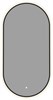 AQUANET Зеркало Контур 600х1200 LED TX овал, черный AQUANET-367645