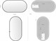 AQUANET Зеркало Контур 600х1200 LED TX овал, черный AQUANET-367645