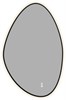 AQUANET Зеркало Контур 700х1000 LED TX ассиметричное, антипар, черный AQUANET-367659