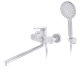 DK Смеситель для ванны с душем Bayern.F?rth DA1523308 длинный излив белый DA1523308
