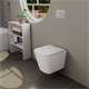 DK Комплект Унитаз подвесной безободковый (торнадо) D&K Berlin DT1436516, 490*340*350мм, сиденье микролифт, белый+Инсталляция рамная скрытого монтажа D&K DI8050127, 500*117*1270мм, для подвесного унитаза, универсальная+Клавиша смыва D&K Rhein DB1499006 гр DS1431632