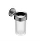 ABBER Стакан для зубных щеток с держателем Pol 316 AA1960BGG брашированная оружейная сталь AA1960BGG