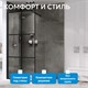ABBER Immer Offen Душевая перегородка профиль - черный / стекло - прозрачное ширина 120 см AG62120B