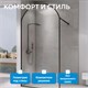 ABBER Immer Offen Душевая перегородка профиль - черный / стекло - прозрачное ширина 100 см AG64100BN8