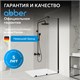 ABBER Komfort Душевая перегородка профиль - черный / стекло - прозрачное ширина 100 см AG09100B