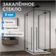 ABBER Eins Душевой уголок квадратный двери распашные размер 90x90 см, профиль - черный / стекло - прозрачное AG06099B