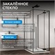 ABBER Eins Душевой уголок квадратный двери распашные размер 90x90 см, профиль - черный / стекло - прозрачное AG06099B