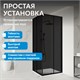 ABBER Schwarzer Diamant Душевой уголок квадратный двери раздвижные размер 80x80 см, профиль - черный / стекло - тонированное AG02080BDTH