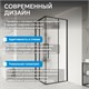 ABBER Schwarzer Diamant Душевой уголок квадратный двери раздвижные размер 80x80 см, профиль - черный / стекло - матовое AG02080BMH