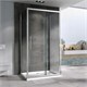 ABBER Schwarzer Diamant Душевой уголок прямоугольный двери раздвижные размер 100x60 см, профиль - хром / стекло - прозрачное AG30100H-S60-S60