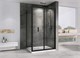 ABBER Sonnenstrand Душевой уголок прямоугольный двери складная размер 120x80 см, профиль - черный / стекло - прозрачное AG07120B-S80B