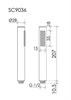 SANCOS Душевая лейка Stick, цвет брашированное золото PVD SC9036BG