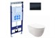 AQUATEK SET ПОЛАРИС-055 (рама INS-0000010 + унитаз ПОЛАРИС AQ0700-00 с тонким сиденьем soft-close + панель KDI-0000055) SET AQUATEK ПОЛАРИС-055