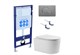 AQUATEK SET МИЯ 4в1 (рама Standard INS-0000012+ кркпеж KKI-0000002+клавиша KDI-0000070+унитаз МИЯ AQ2004-00 с тонким сиденьем soft-close) SET AQUATEK МИЯ-070 4в1