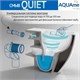 AQUAme Унитаз подвесной с сиденьем SoftClose, смыв QUIET, скрытый крепеж. 520x365x360 AQM2002LPRO