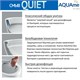 AQUAme Унитаз подвесной с сиденьем SoftClose, смыв QUIET, скрытый крепеж. 520x365x360 AQM2002LPRO