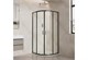 AQUATEK Душевой уголок 1/4 круга, двери раздвижные, 200x90x90 см, профиль черный матовый, стекло прозрачное, закаленное AQ.RO.090.1BL