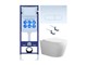 AQUATEK Set АУРА INS17/KDI13 (рама INS-0000017+ крепеж KKI-0000002 +кнопка KDI-0000013+унитаз AQ1805T-00) Set AQUATEK АУРА INS17/KDI13
