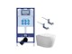 AQUATEK Set АУРА INS25 (рама INS-0000025+KKI-0000002 крепеж+ унитаз АУРА AQ1805T-00, тонкое сиденье с механизмом плавного закрывания) Set AQUATEK АУРА INS25