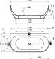 RAVAK Ванна FREEDOM W 166х80 ЧЕРНАЯ пристенная XC00100027