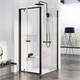 RAVAK Душевые двери поворотные PDOP1-80 профиль черный, прозрачное стекло Transparent 03G40300Z1
