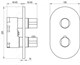 RAVAK Смеситель скрытого монтажа CR II 063.20BL.O2 ЧЕРНЫЙ (2 вывода) + нужен RB 071.50 (X070074) X070467