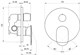 RAVAK Смеситель скрытого монтажа SG 065.20BL.O2 ЧЕРНЫЙ (2 вывода) + нужен RB 072.50 (X070139) X070552