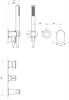 RAVAK Смеситель скрытого монтажа SG 065.20BL.O2+S ЧЕРНЫЙ (2 вывода) X070553