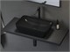 RAVAK Умывальник UNI 500 R SLIM керамический черный XJX03150000