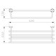 WONZON & WOGHAND Полотенцедержатель с полкой SIMPLE, Хром (WW-6581) WW-6581