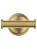 WONZON & WOGHAND Двойной крючок для ванной SIMPLE, Брашированное золото (WW-6525-BG) WW-6525-BG