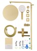 WONZON & WOGHAND Душевая система FRAME, Брашированное золото (WW-88739010-BG) WW-88739010-BG