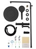 WONZON & WOGHAND Душевая система с термостатом STICK, Черный матовый (WW-88739903-MB) WW-88739903-MB
