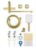 WONZON & WOGHAND Смеситель для ванны FLEX, Брашированное золото (WW-639906-BG) WW-639906-BG