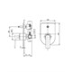 WONZON & WOGHAND Смеситель для ванны встраиваемый SHARK, Хром (WW-483700-CR) WW-483700-CR