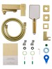 WONZON & WOGHAND Смеситель для ванны с душем CUBE, Брашированное золото (WW-88639016-BG) WW-88639016-BG