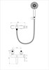 WONZON & WOGHAND Смеситель для ванны с душем STICK, Хром (WW-88639017-CR) WW-88639017-CR
